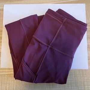Lululemon Fast & Free 7/8 Tight II *Non-Reflective Nulux 25" in Vintage Plum 0